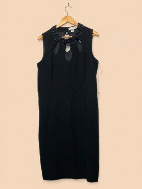 ZELDA Beaded Mid Length Formal Sleeveless Dress US12 Size